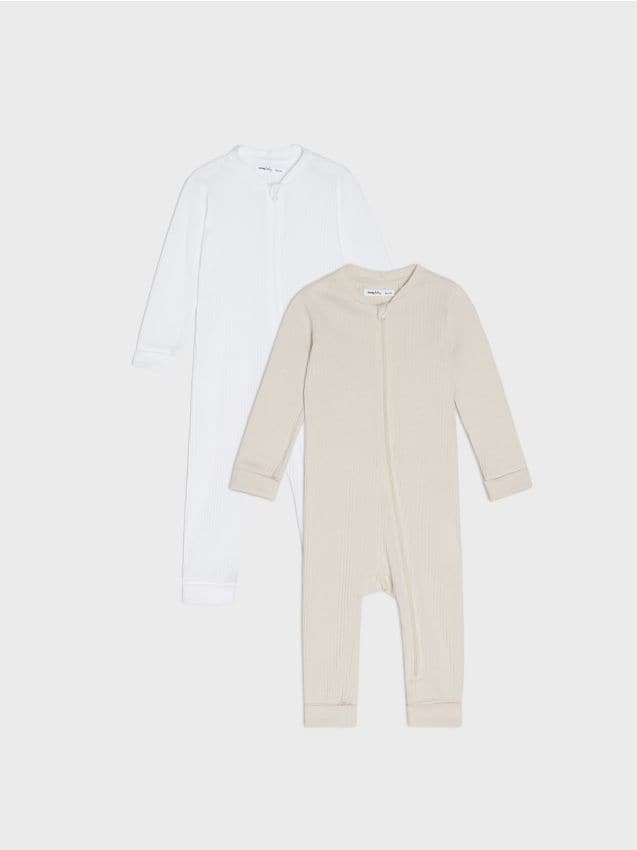 Sinsay - Súprava 2 bavlnených overalov - telová