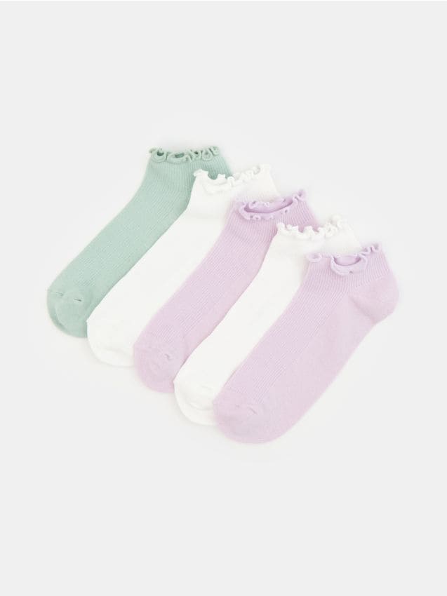 Sinsay - Șosete cu volănașe 5 pack - multicolor