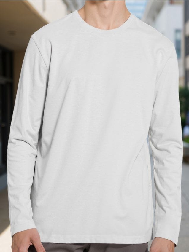 Sinsay - Bavlnené tričko s dlhými rukávmi - biela