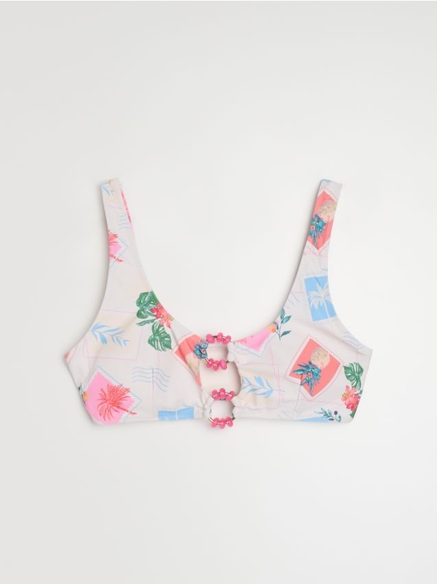 Sinsay - Top de bikini cu mărgele decorative - multicolor