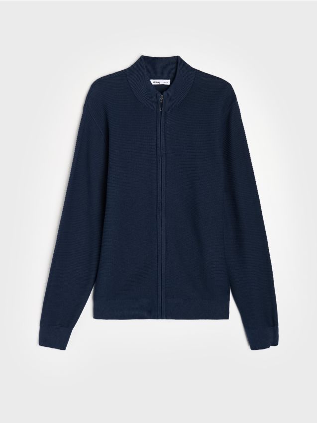 Sinsay - Cardigan din bumbac - bleumarin