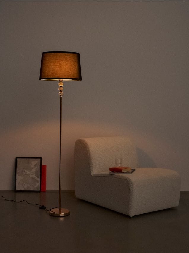 Sinsay - Stojaca lampa s kryštálmi - zlatá