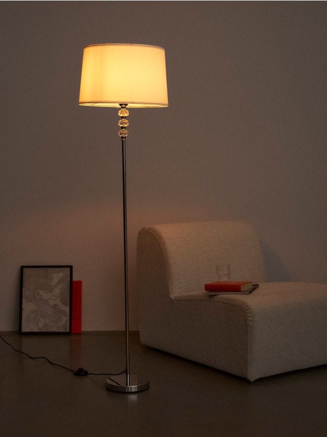 Sinsay - Lampă de podea cu cristale - argintiu