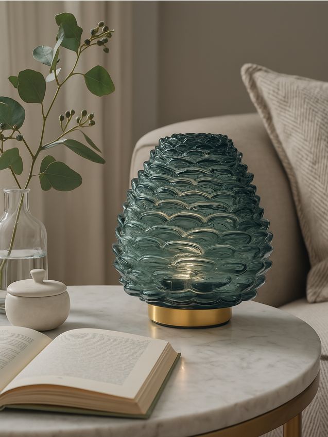 Sinsay - Stolová lampa v tvare šišky - bledozelená