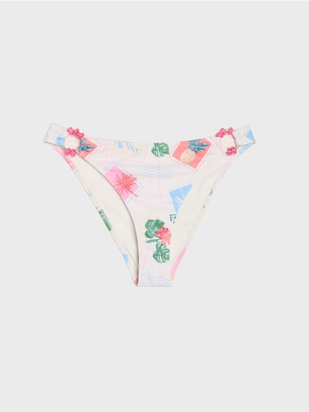 Sinsay - Pantaloni de bikini tip figi cu mărgele decorative - multicolor