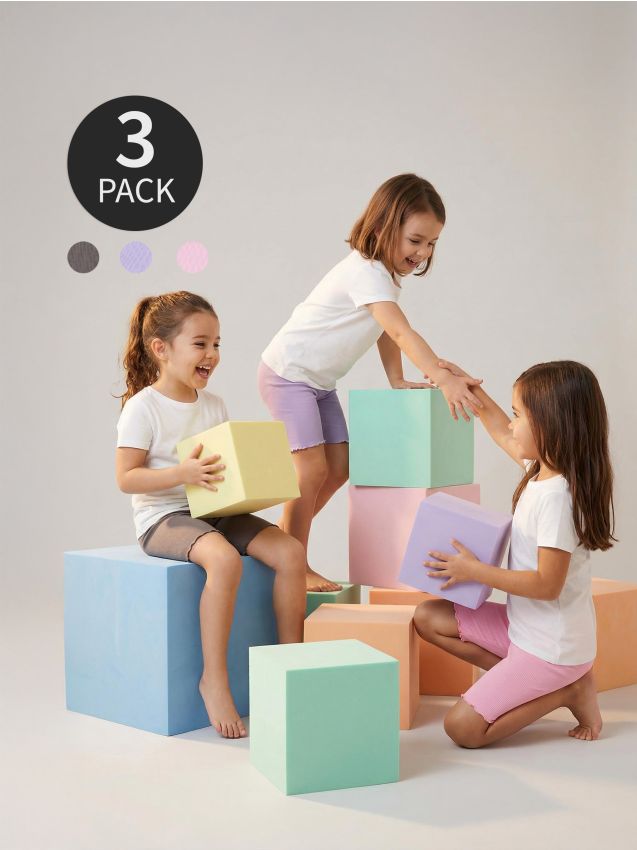 Sinsay - Şorturi din bumbac pentru bicicletă cu volane 3 pachet - multicolor