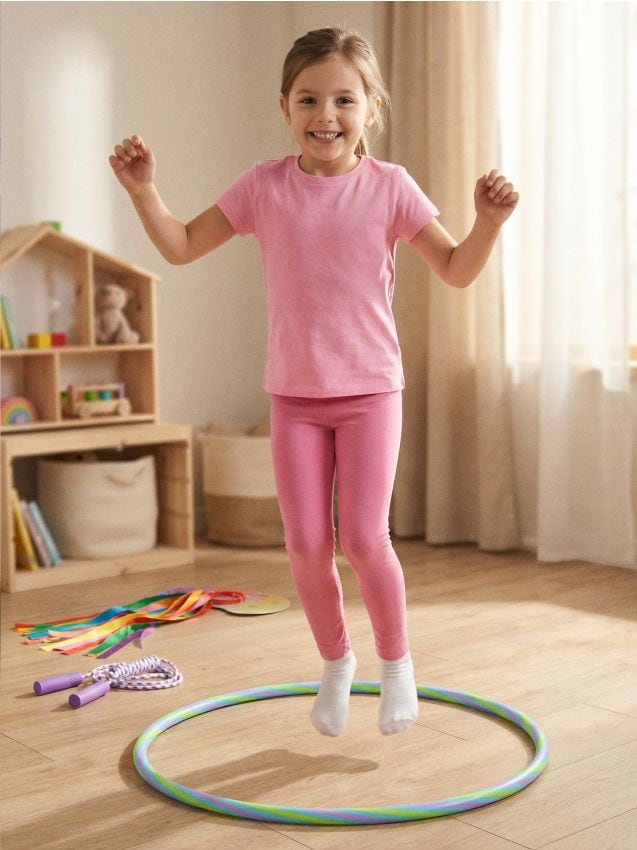 Sinsay - Set gimnastică: hula hoop, panglici de dans, bandă de rezistență și coardă - multicolor