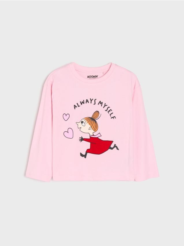 Sinsay - Tricou din bumbac cu imprimeu Little My - roz-pastel
