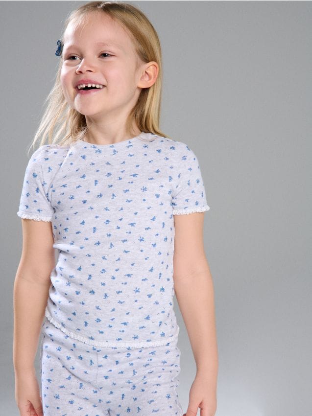 Sinsay - Tricou cu dungi și model - gri deschis