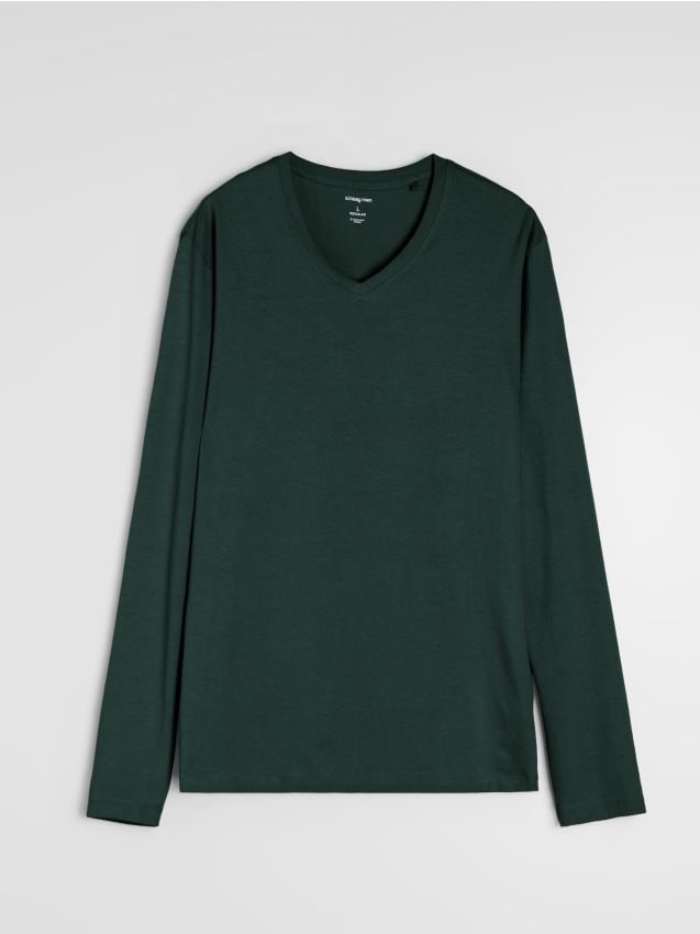 Sinsay - Tricou din bumbac basic - albastru-verzui