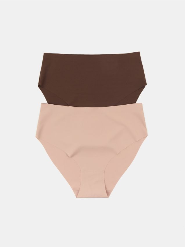 Slip senza cuciture a vita alta 2 pack - multicolor
