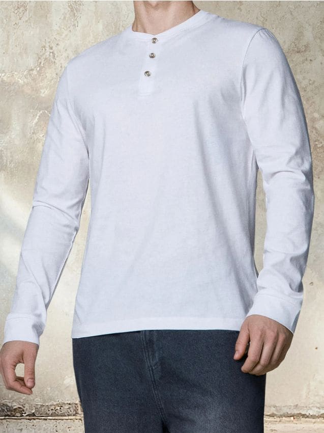 Sinsay - Tricou cu mânecă lungă - alb
