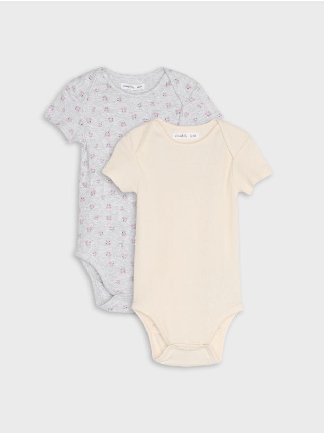 Sinsay - Pamučni body s cvjetnim motivom 2 pack