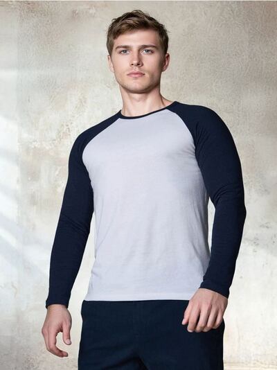 Бавовняна футболка з довгими рукавами