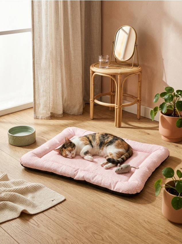 Sinsay - Pat pentru câini și pisici - roz-pastel