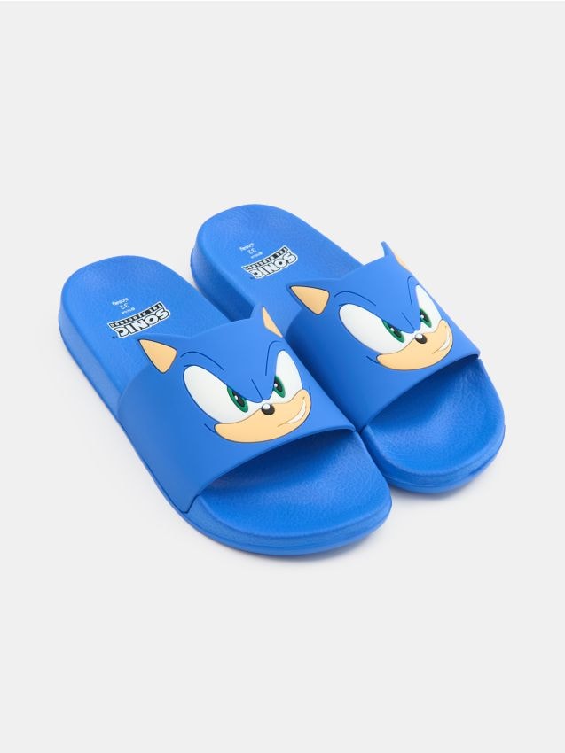 Sinsay - Șlapi cu imprimeu Sonic the Hedgehog - albastru