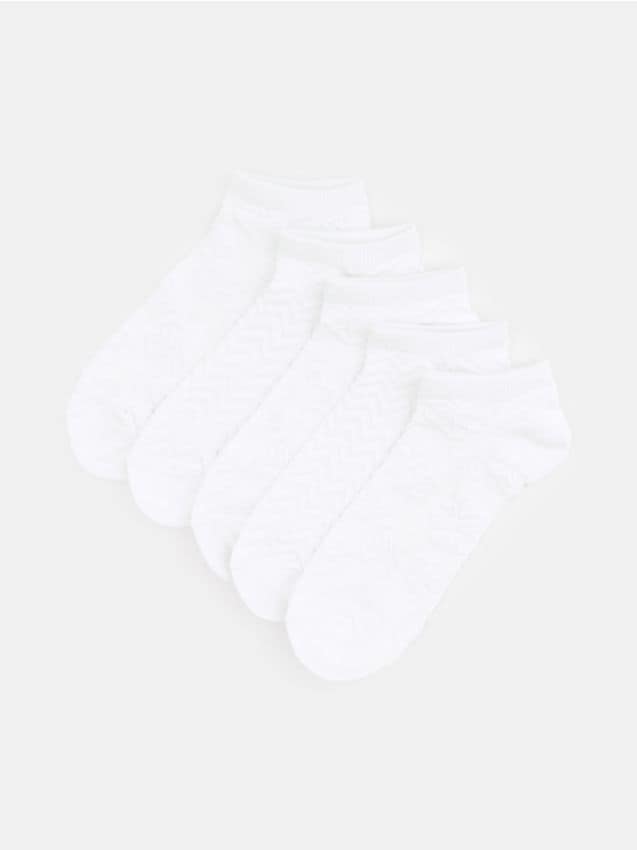 Sinsay - Bawełniane skarpetki 5 pack - biały