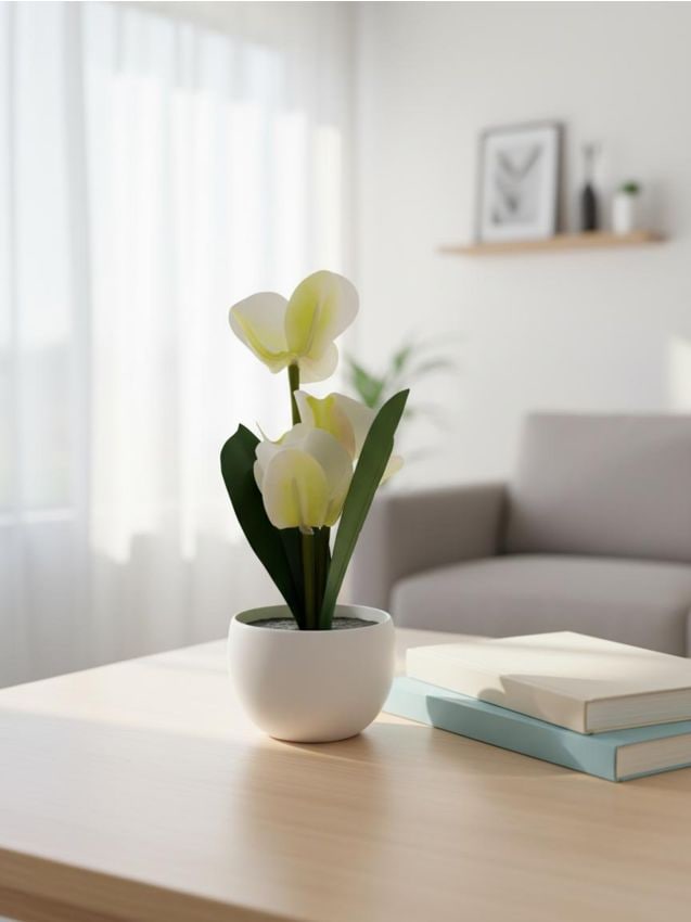 Sinsay - Plantă decorativă în ghiveci – orhidee - crem