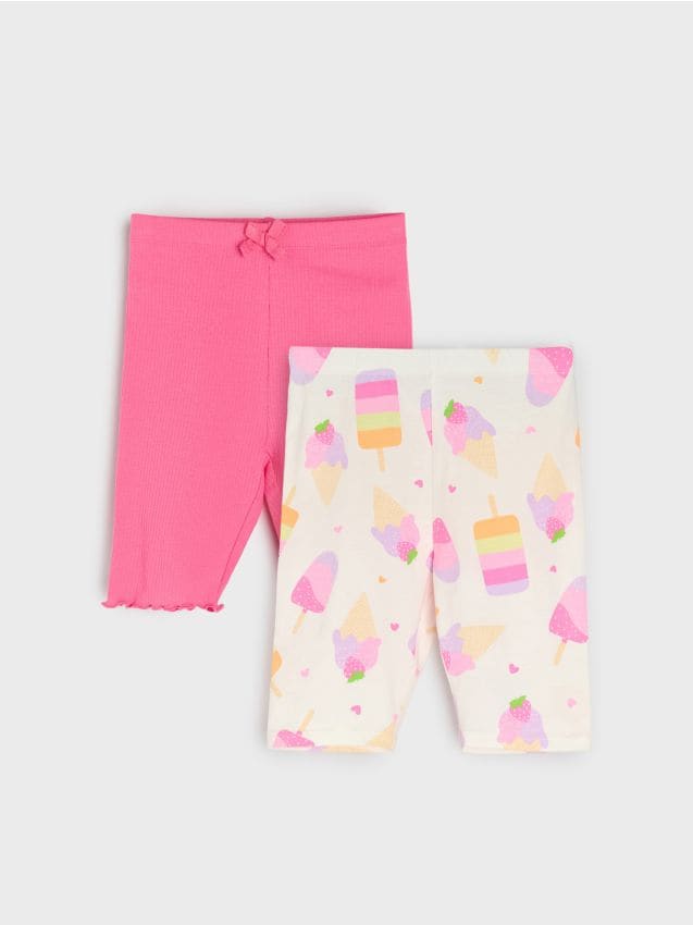 Sinsay - Colanți scurți din bumbac – set de 2 - multicolor