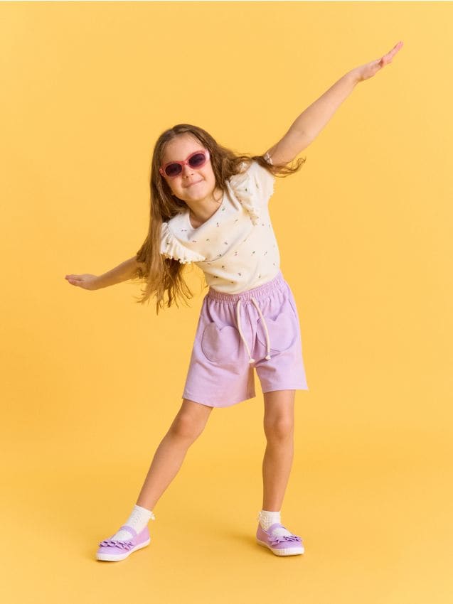 Sinsay - Șorturi din bumbac - violet