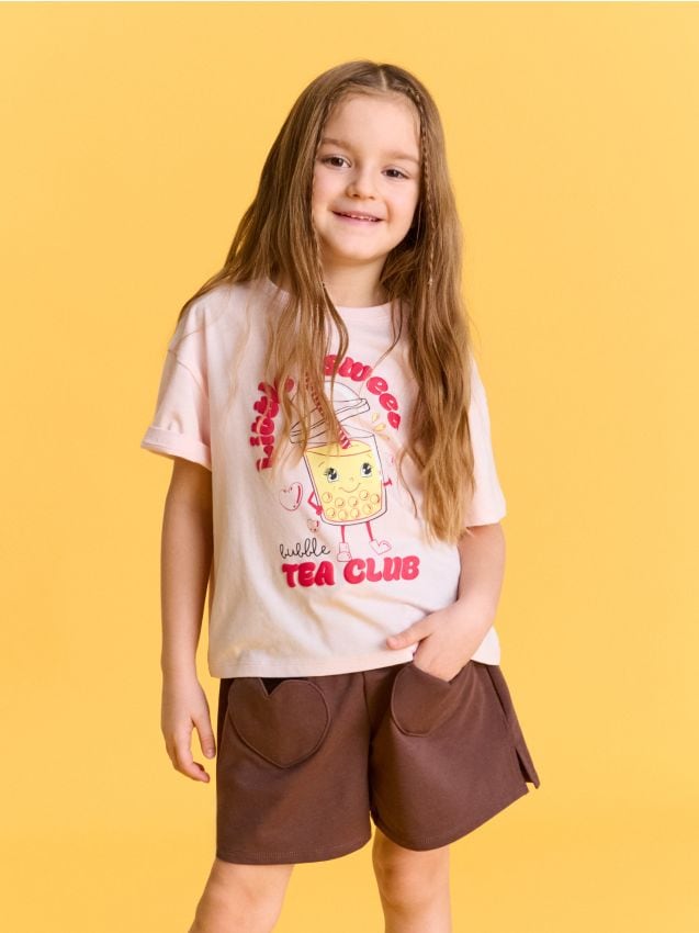 Sinsay - Șorturi din bumbac - maro