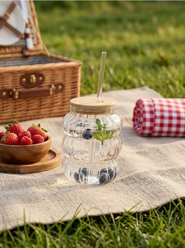 Sinsay - Cană reutilizabilă, cu pai - alb