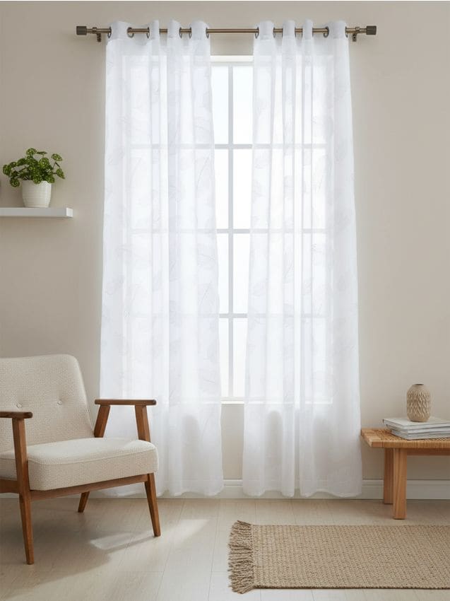 Sinsay - Záves s kovovými krúžkami - biela