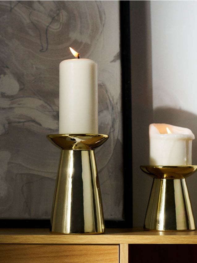 Sinsay - Suport decorativ pentru lumânări din ceramică - auriu