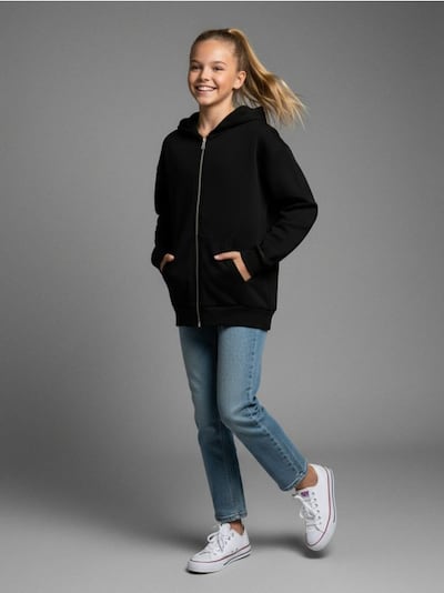 Osnovni pulover s kapuco