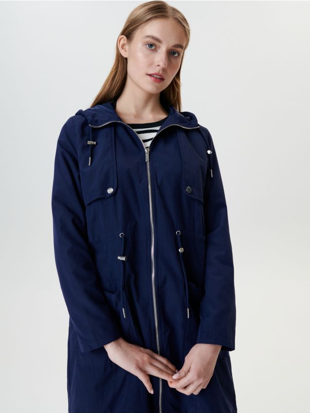 Kurtka parka - niebieski - SINSAY