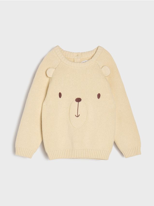 Sinsay - Bavlnený prepínací sveter - svetlošedá