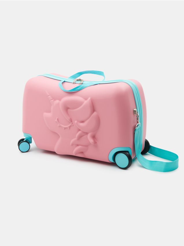 Sinsay - Valiză cu unicorn 3D - roz-aprins