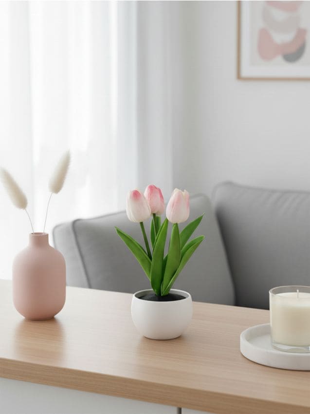 Sinsay - Lalele decorative în ghiveci - roz