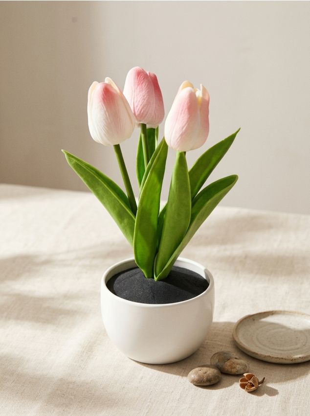 Sinsay - Lalele decorative în ghiveci - roz