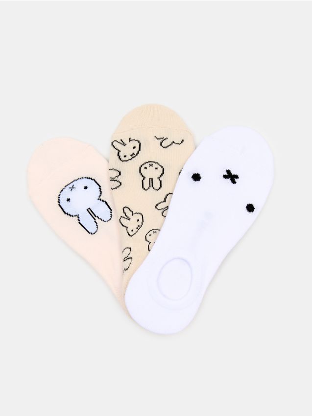 Sinsay - Prążkowane skarpetki 3 pack Miffy - wielobarwny