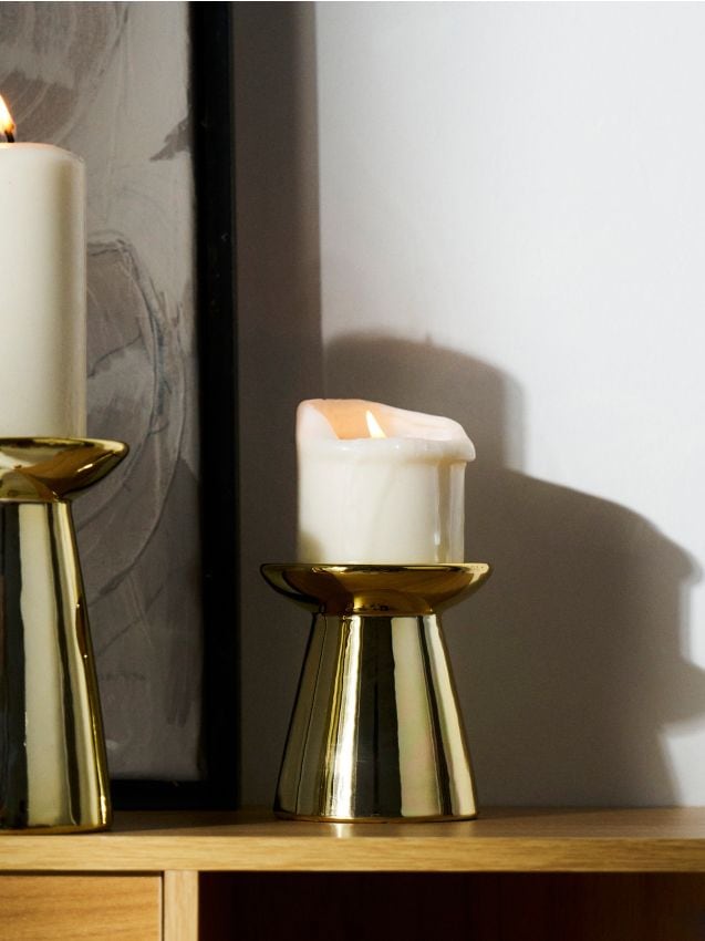 Sinsay - Suport decorativ pentru lumânări din ceramică - auriu