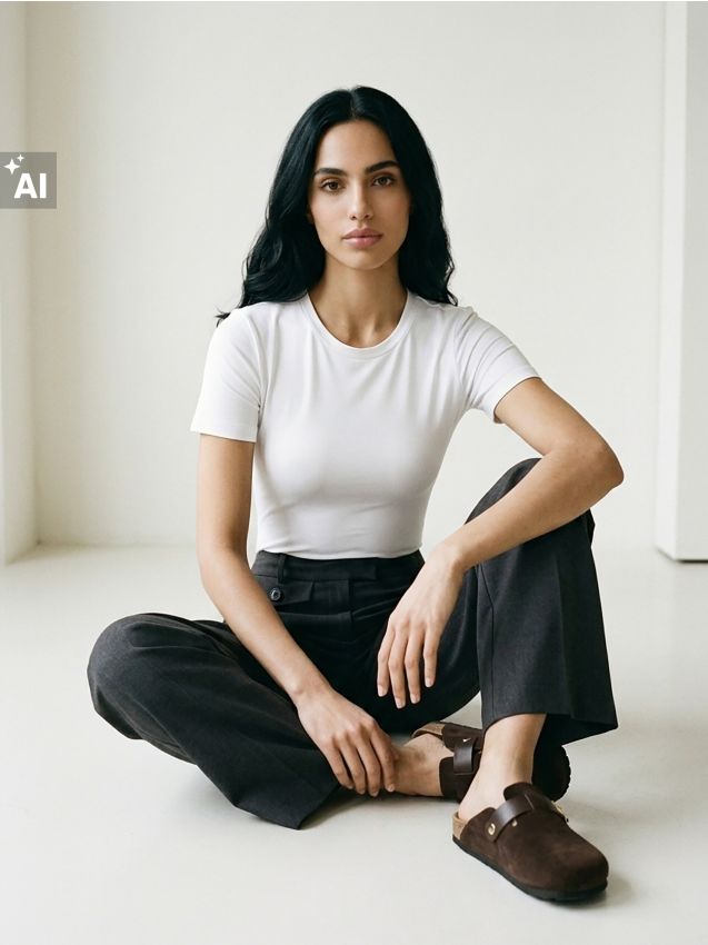 Sinsay - Pantaloni wide leg cu amestec de lână și vâscoză - gri-închis