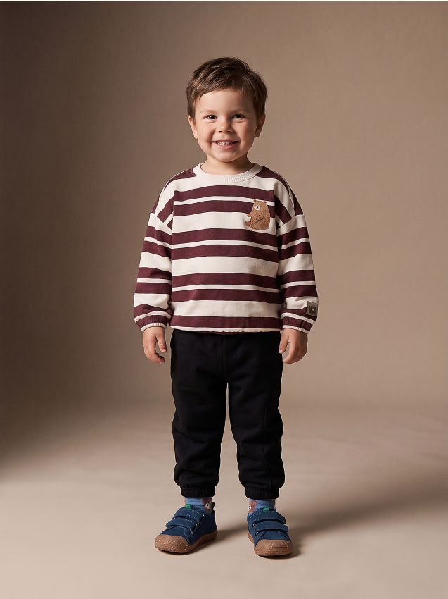 Sinsay - Pantaloni jogger cu cusături - negru