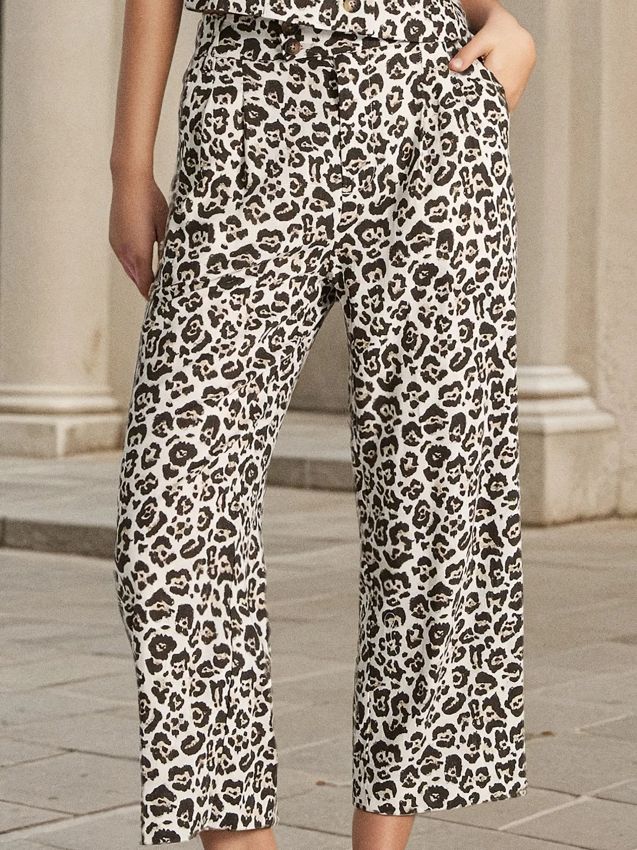 Culotte püksid leopardimustriga - SINSAY