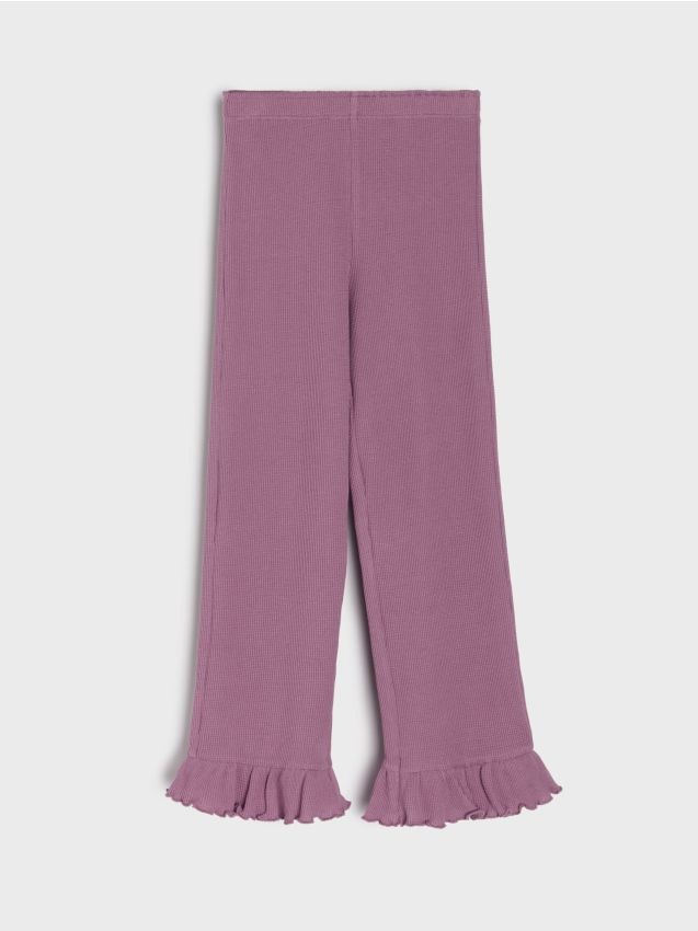 Sinsay - Legíny s ozdobnými volánikmi na nohaviciach - hroznová