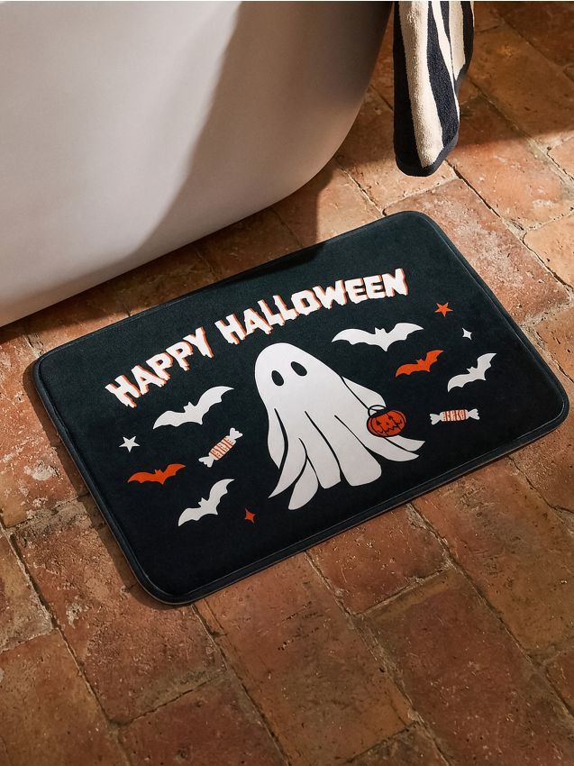 Sinsay - Covoraș de baie cu motiv de Halloween - negru