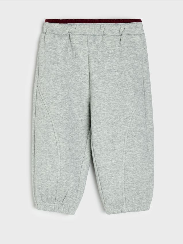 Sinsay - Pantaloni jogger cu cusături - gri deschis