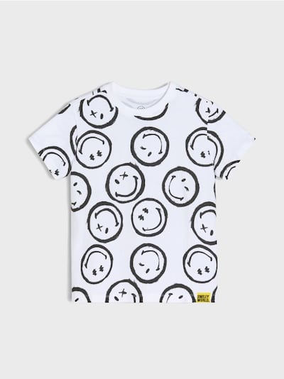 Tricou din bumbac Smiley