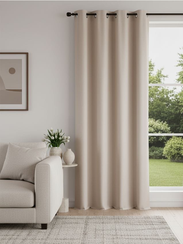 Sinsay - Draperie uni cu inele - bej