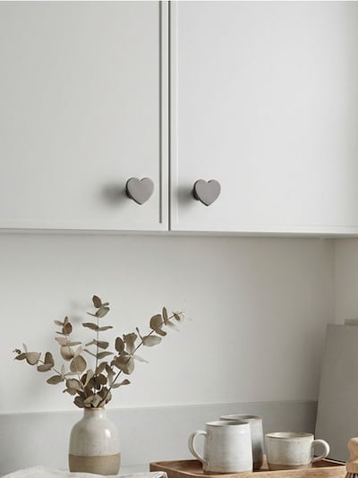 Nábytkové úchytky ve tvaru srdce 2 pack