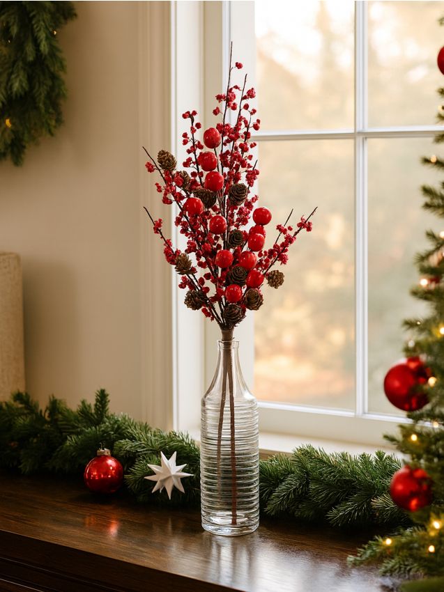 Sinsay - Dekoratívna rastlina v tvare vetvičky - červená