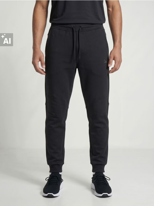 Sinsay - Pantaloni tapered fit SNSY PERFORMANCE - negru