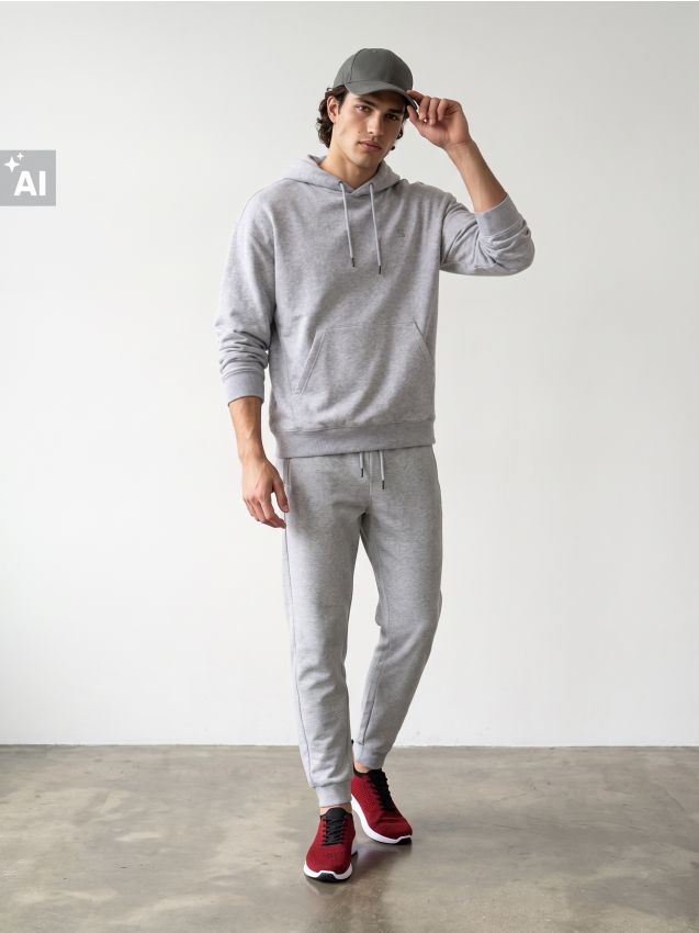 Sinsay - Pantaloni regular fit SNSY PERFORMANCE - gri deschis