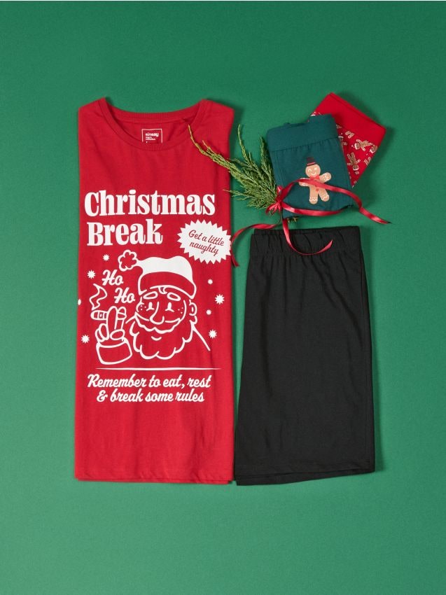 Sinsay - Bavlnená dvojdielna pyžama s potlačou - viacfarebná