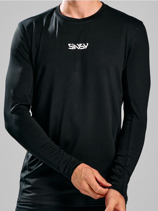 Sinsay - Tricou cu mânecă lungă SNSY PERFORMANCE - negru
